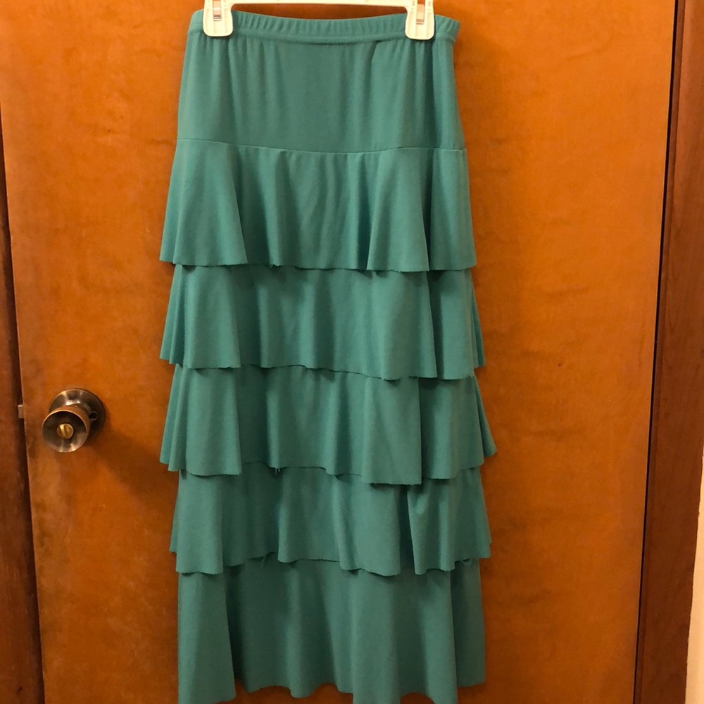 Blue ruffle skirt